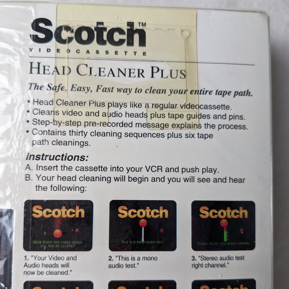 Scotch Other Scotch Vhs Vintage Head Cleaner Plus Vhs Tapes